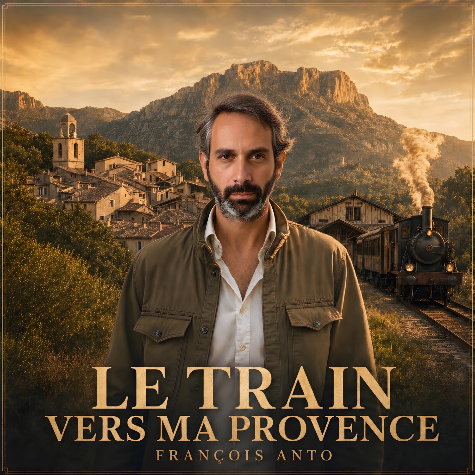 Pochette de l’album « Le train vers ma Provence » de François Anto